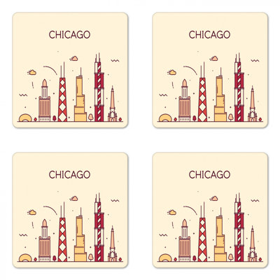 Sous-verre de l’horizon chicago