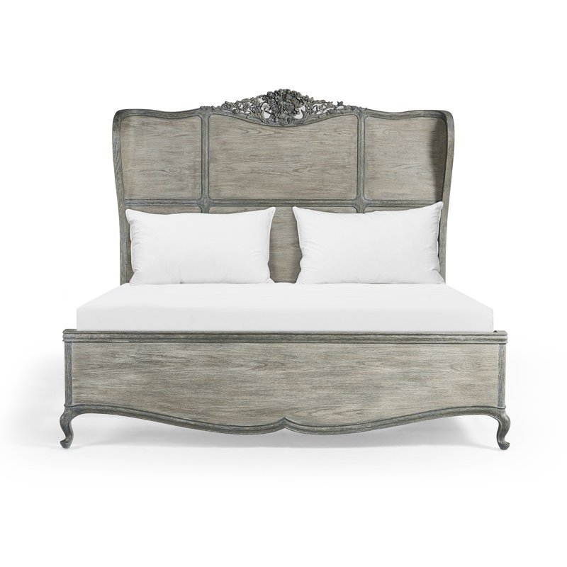 Arlingham Solid Wood Wingback Bed