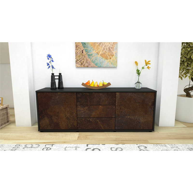 Wyble TV Stand for TVs up to 60", Rust / Matte Anthracite