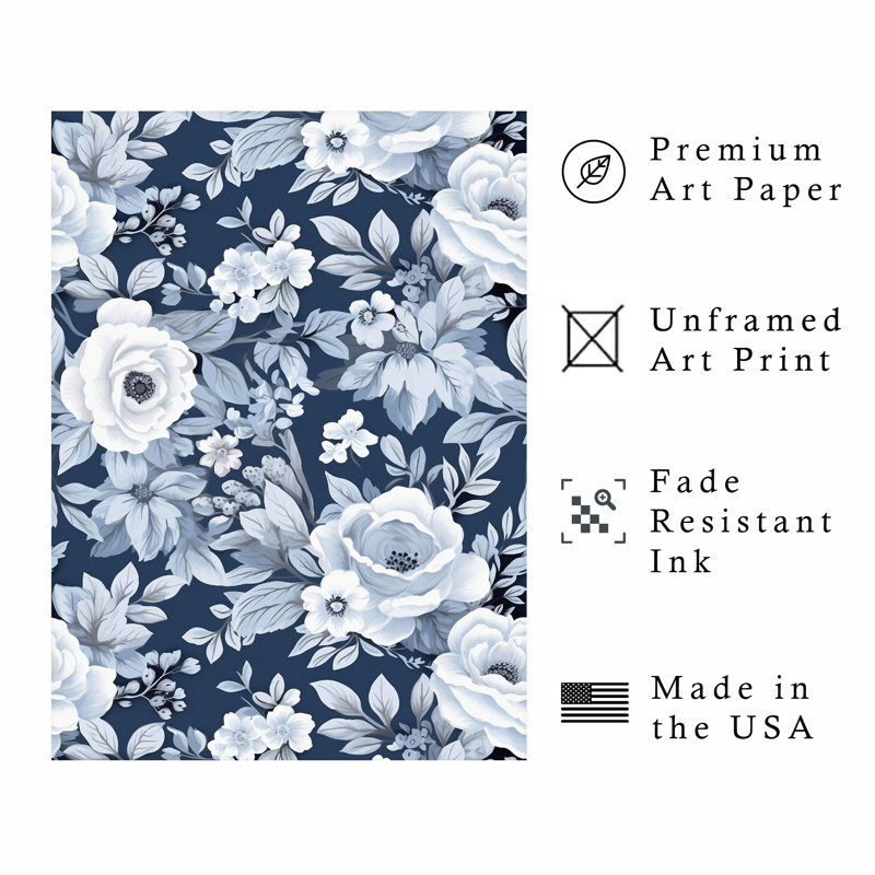 Floral Floral Elegance Flowers, impression de chalet sans cadre, H 16 po x l 12 po