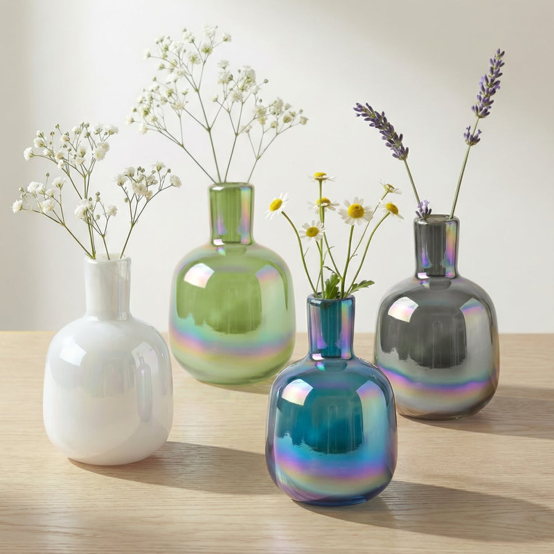 Vase en verre 5 "Opaline, Gris