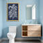 Plantes et fleurs, motif floral botanique sur fond bleu marine-950920625-950920624-950920629