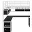 Full Metal Loft Bed With Bookcase-937818685