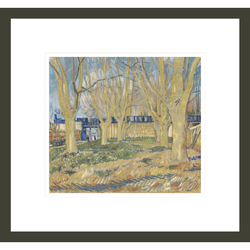 Le train bleu par Vincent van Gogh, H 13,75 po x l 14,68 po