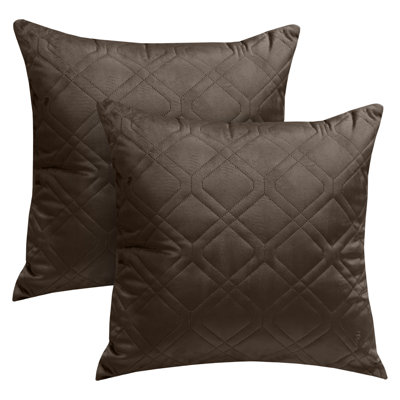 Aspire Homeware Diamond-Pattern Square Velvet Cushion Cover