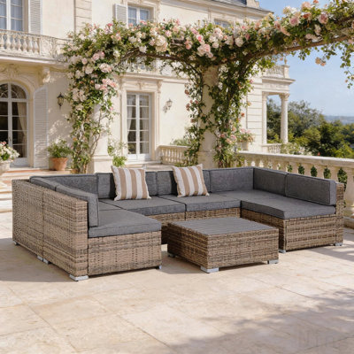 Garden Furniture Set7Piece Outdoor Sofa SetConversation Sofa Set