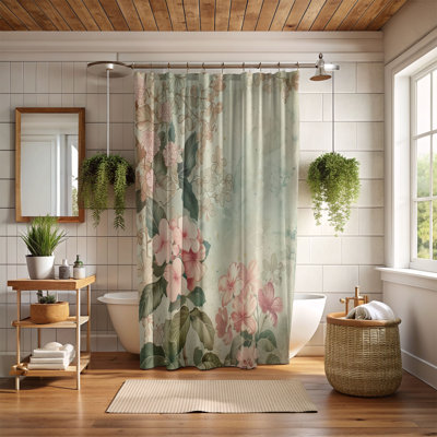 Rideau de douche standard 1 pièce Classic Vintage Blossoms