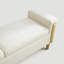 Banc de rangement rembourré l 65,6 po avec double couvercle rabattable et pieds en bois massif-865079313