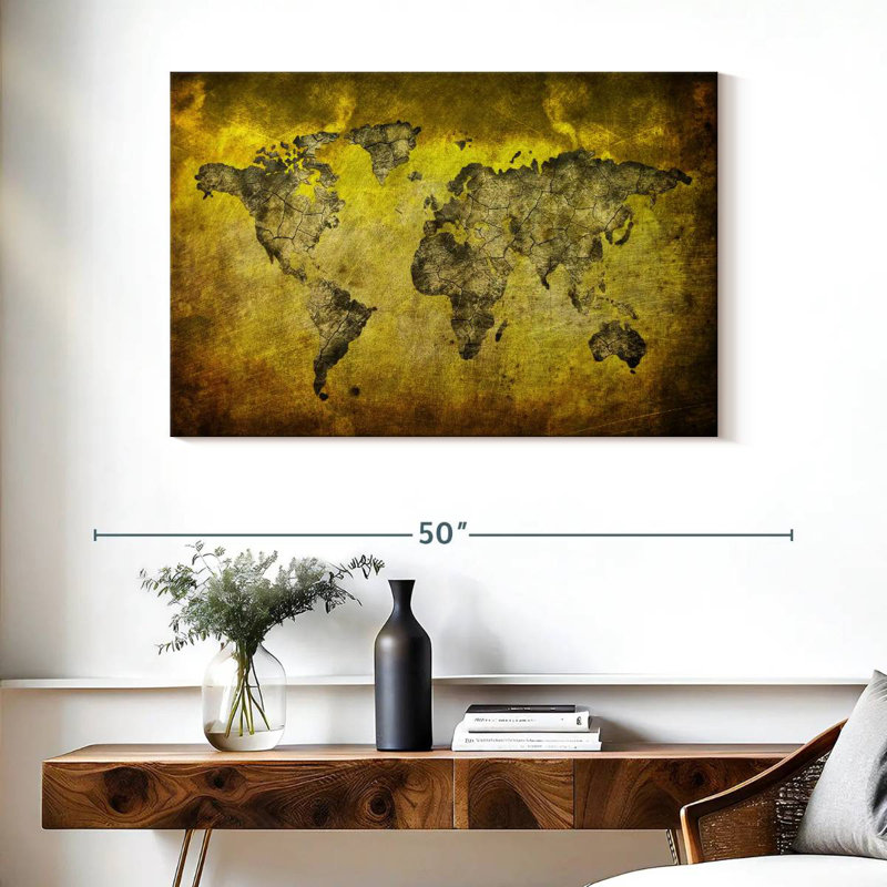 Aliaz World Is Your Oyster Map, 26" H x 39" W