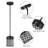 Black Adjustable Single Mini Pendant Light With Cage Shade For Kitchen Island Bar