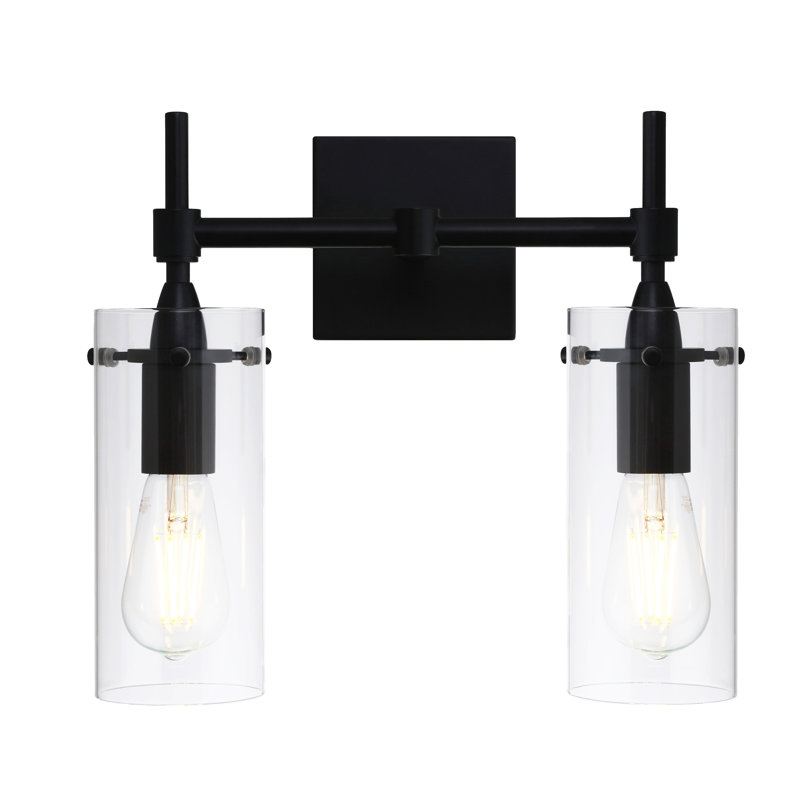 Sikora Armed Sconce, Clear, Black