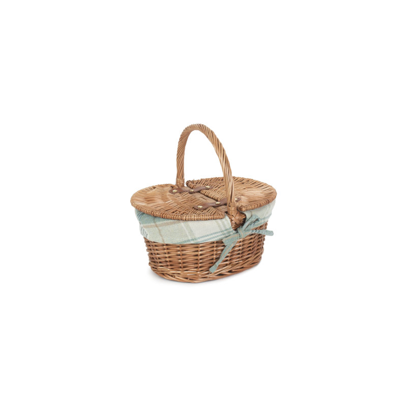 Wicker Child Sized Picnic Basket with Lining