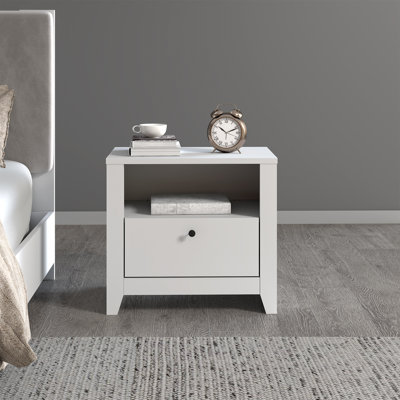 55cm W Manufactured Wood Bedside Table