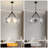 4 - Light Chandeliers 22.05'' Dimmable Modern Drum Chandelier With Glass Shade Dining Room Chandelier