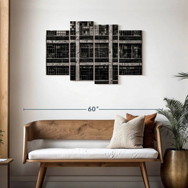 Géométrie de bâtiment rétro I, H 27 po x l 43 po