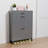 Space-Saving Entryway Shoe Storage Cabinet With 2 Flip-Drawers And Hidden Organizer For Hallway Closet, Durable And Stylish-1286584304