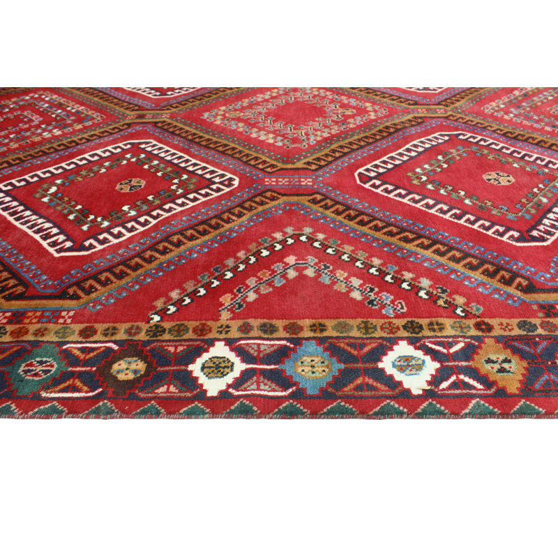Khylar Distressed Kashan Red Rug