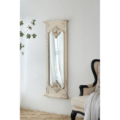 Miroir pleine longueur 21,5 "x 59" avec cadre en bois massif, miroir de plancher pour le vestibule de la chambre à coucher du salon