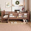Lit en bois massif pour enfants avec bibliothèques de rangement et escaliers amusants - lit simple pour dormir en toute sécurité, sans sommier-688218298-688218299