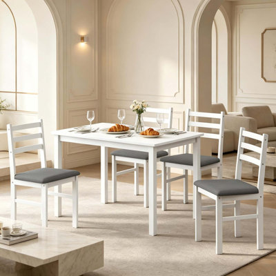 Compact Farmhouse Dining Set with Space-Saving Design