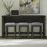 Ensemble de console 4 pièces Trenea avec 3 tabourets rembourrés
