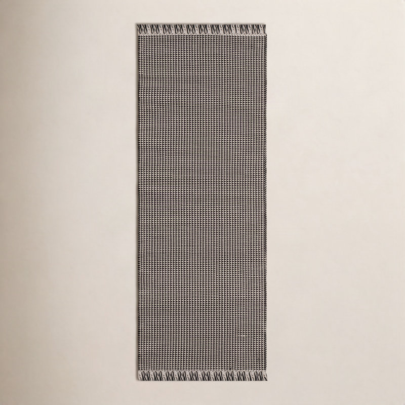 Bester Hand Woven Cotton Geometric Rug, Runner 2'3" x 6'