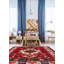 Tapis unique en laine noué à la main de style années 1990 de 5 pi 1 po x 7 pi 10 po rouge foncé