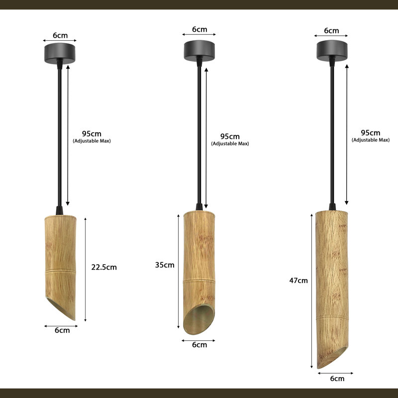 Zuccaro 1 - Light Wooden Geometric Pendant