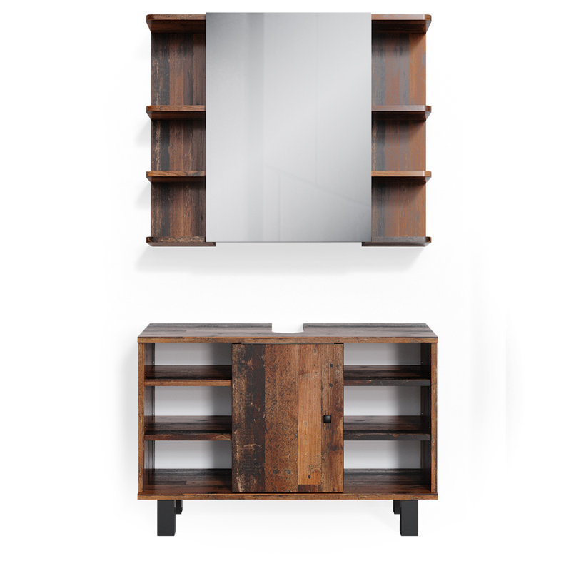 2 Teilig Badmöbel Bodan Oldstyle Set