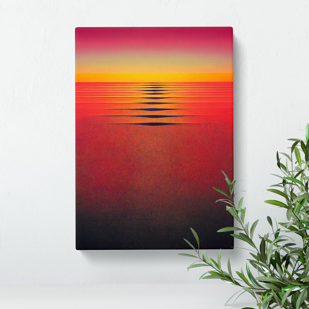 Mysterious Abstract Sunset - Wrapped Canvas
