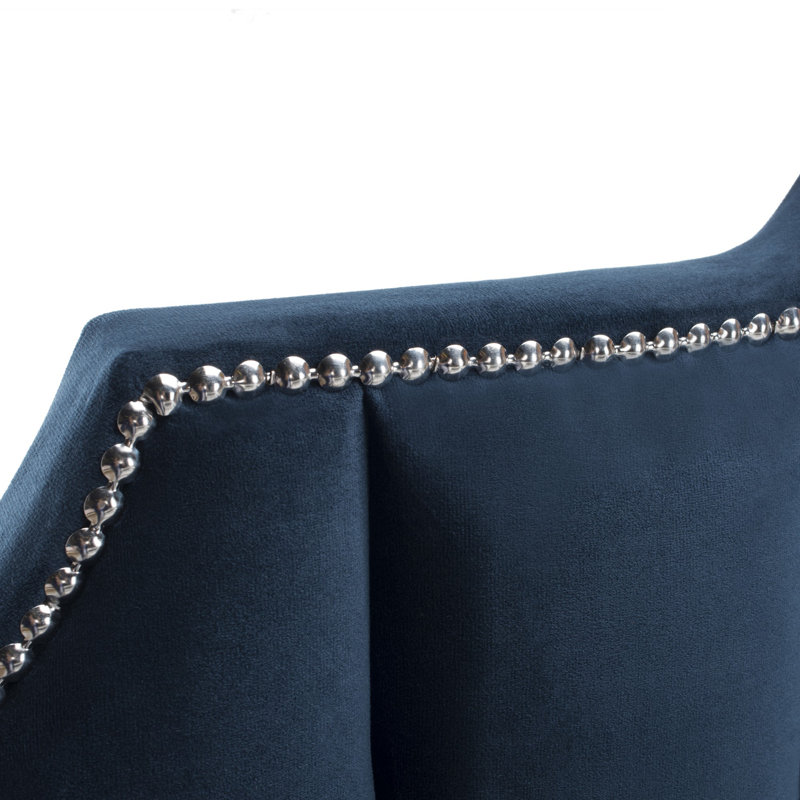 Musgrave Upholstered Platform Bed, Navy, Full