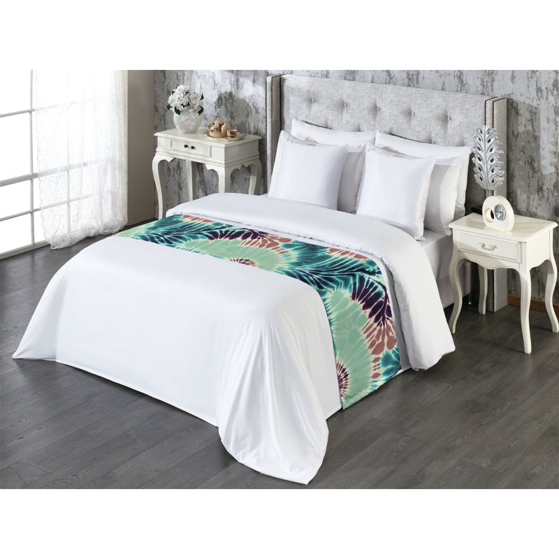 Tapis de lit Ambesonne Trippy Nostalgic Swirls, Très grand lit