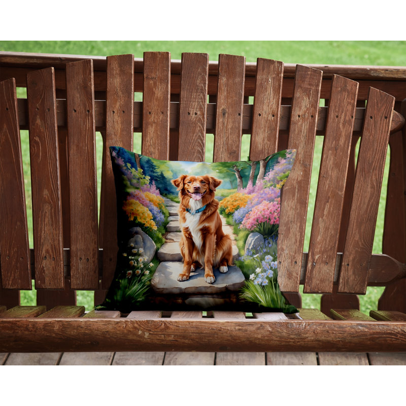 Coussin décoratif intérieur / extérieur Spring Path, H 14 po x l 14 po
