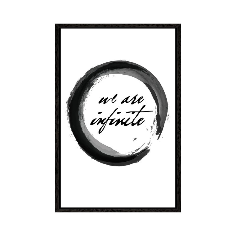 We Are Infinite - Minimalist Calligraphy by Nordic Print Studio - Floater Frame Gallery-Wrapped Canvas Giclée on Canvas