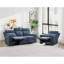 Ensemble de salon inclinable électrique moderne avec fauteuil inclinable, canapé, appuis-tête réglables, repose-pieds et charge USB-133689469-133689468