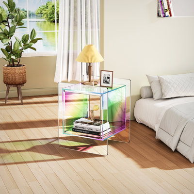 Samuelsson Acrylic Side Table, Nightstand Bedside Table