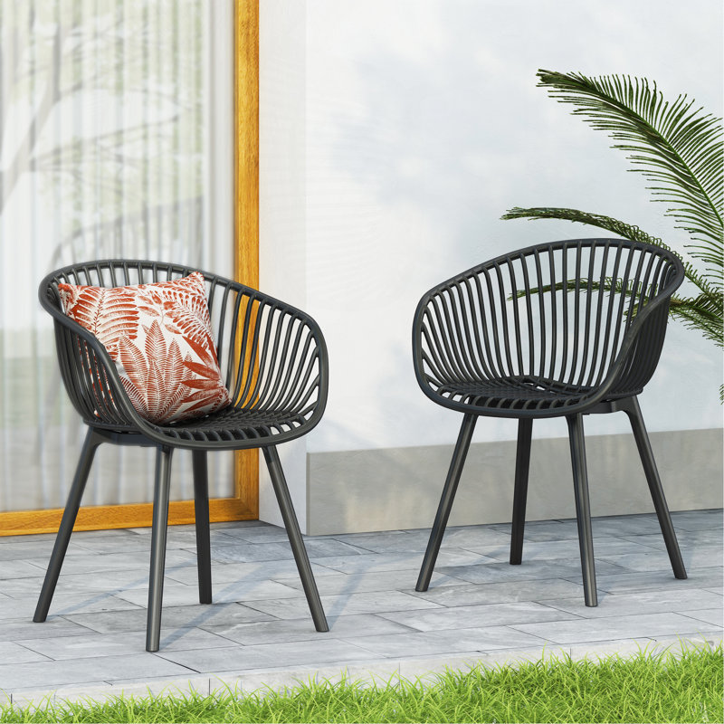 Chaise Mykonos (ensemble de 2), Noir