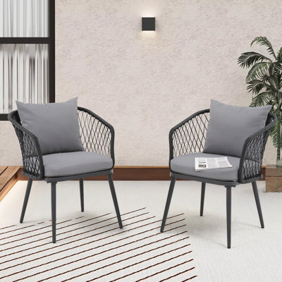 Outdoor Dining Chairs With Cushions by Corrigan Studio