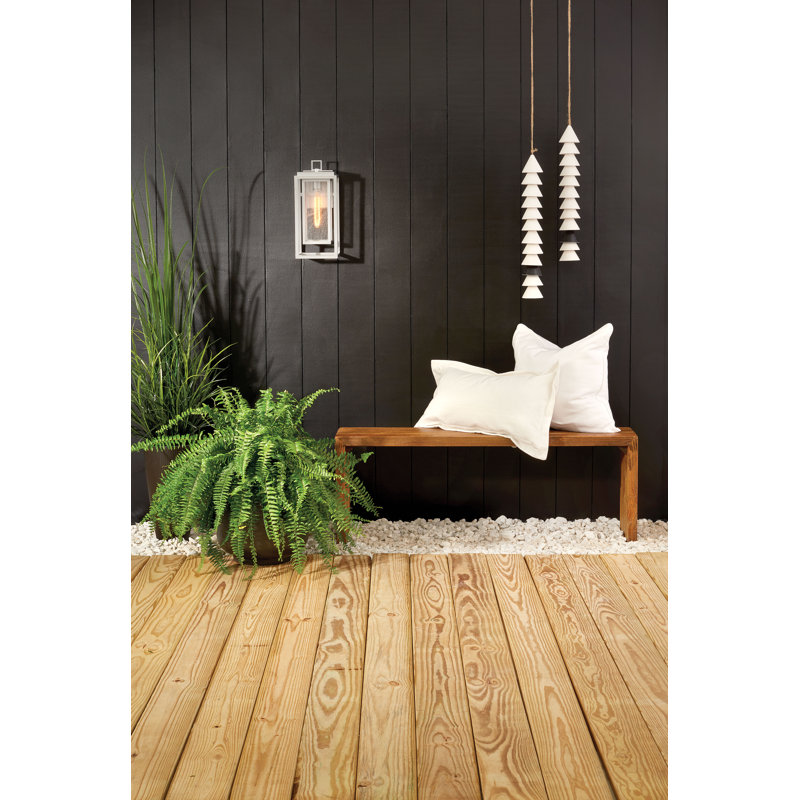 Gammett Outdoor Wall Mount Lantern with Anti-Fade Finish, 20" H x 7" W x 7" D, Satin Nickel