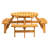 Faaizah Outdoor 8-person Dining Sets With 4 Curved Benches, Round Tabletop And Umbrella Hole-1190890021