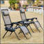 Ensemble de chaises Outsunny Zero Gravity avec table d'appoint, chaises pliantes inclinables avec porte-gobelets et coussins pour piscine, jardin, pelouse, plage
