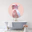 Pink Exotic Feather Coral Fashion and Glam Round Acrylic Art by Oliver Gal-593430103