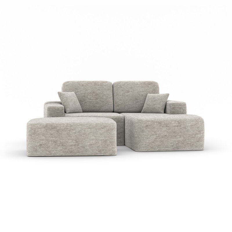  Canapé modulaire Elara avec repose-pieds Elara, beige, Beige
