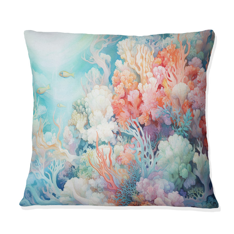 Coussin décoratif Under Water Coral Symphony Ii I - Coastal Coral Under Water