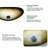 21.25" L Oval Glass Bathroom Sink Vessel Sink With Pop-Up Drain-130063950