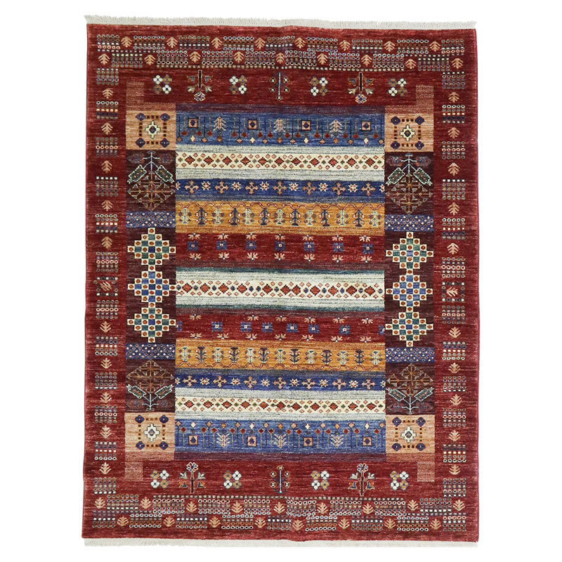 Geometric Ruby Tribal 5' 0" x 6' 7"