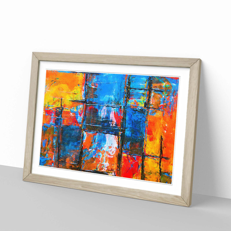 Abstract Vol.67 by S.Johnson - Single Picture Frame Print, 45cm H x 63cm W x 2cm D, Oak Framed