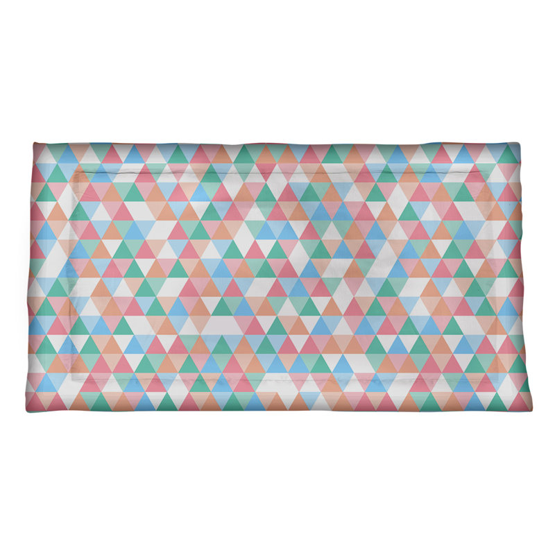 Taie décorative Katelyn Elizabeth, Simple standard, Microfibre, Vert / Rouge / Orange