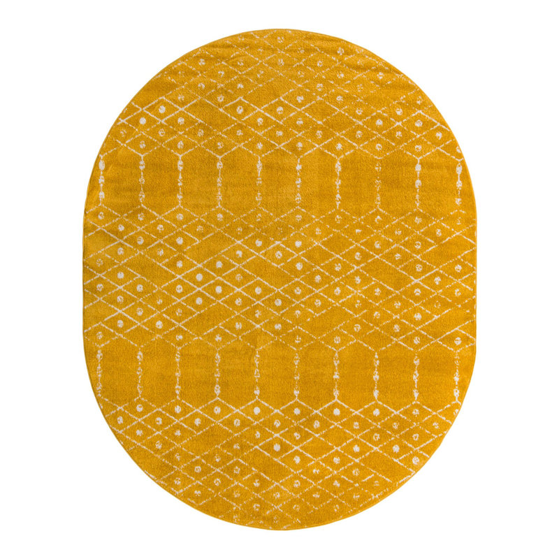 Lazaro Geometric Indoor Rug, Oval 7'10" x 10'