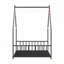 Rooftop Iron Frame Bed with LED Light Strips for Dreamy Bedrooms-822016938-822016941